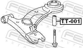 Manchon, fixation du bras transversal FEBEST ref. TT-001