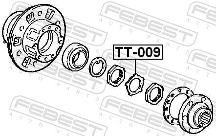 Kit de reparación, cubo de rueda FEBEST ref. TT-009