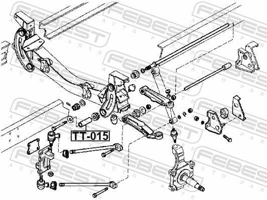 Manchon, fixation du bras transversal FEBEST ref. TT-015