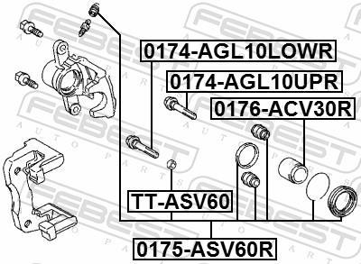 Kit de réparation d'étrier de frein FEBEST ref. TT-ASV60
