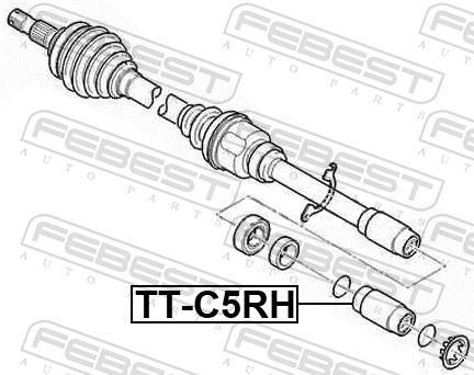 Junta homocinética FEBEST ref. TT-C5RH