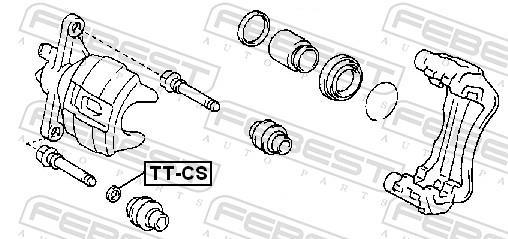 Kit reparação de pinça de travão FEBEST ref. TT-CS