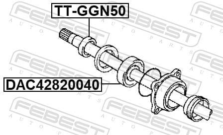 Roulement de roue FEBEST TT-GGN50