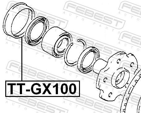 Kit de reparación, cubo de rueda FEBEST ref. TT-GX100