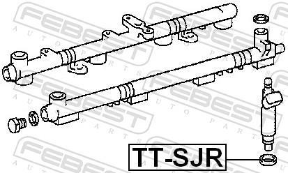 Bague d'étanchéité, porte-injecteur FEBEST TT-SJR
