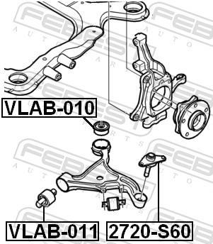 Silent bloc de suspension FEBEST ref. VLAB-010