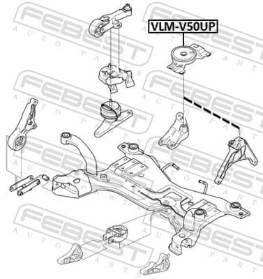 Suporte de caixa de velocidade automática FEBEST ref. VLM-V50UP