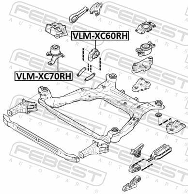 Soporte, motor FEBEST ref. VLM-XC60RH