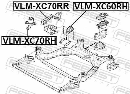 Soporte, motor FEBEST ref. VLM-XC70RH