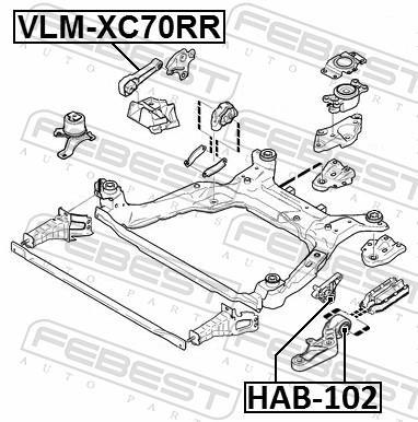Suporte do motor FEBEST ref. VLM-XC70RR