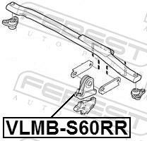 Support moteur (Silent bloc moteur) FEBEST VLMB-S60RR