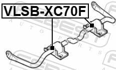 Suspension, stabilisateur FEBEST ref. VLSB-XC70F