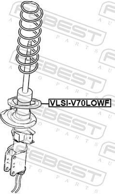 Patin de ressort (Support ressort) FEBEST ref. VLSI-V70LOWF