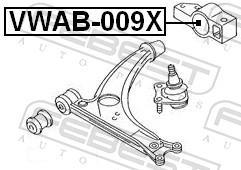 Silent bloc de suspension FEBEST VWAB-009X