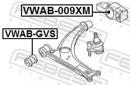 Silent bloc de suspension FEBEST ref. VWAB-009XM