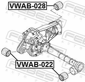 Cojinetes, diferencial FEBEST ref. VWAB-028
