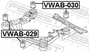 Suspension, corps de l'essieu FEBEST ref. VWAB-029