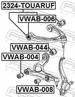 Suspensão, braço oscilante FEBEST ref. VWAB-044