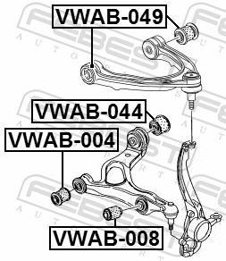 Silent bloc de suspension FEBEST ref. VWAB-049