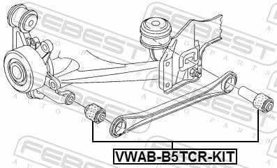 Silentblock de Suspensión FEBEST ref. VWAB-B5TCR-KIT