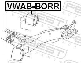 Suspension, corps de l'essieu FEBEST ref. VWAB-BORR