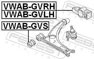 Silent bloc de suspension FEBEST ref. VWAB-GVRH