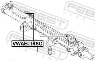 Suspension, crémaillère de direction FEBEST ref. VWAB-T6SG