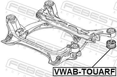 Suspension, corps de l'essieu FEBEST ref. VWAB-TOUARF