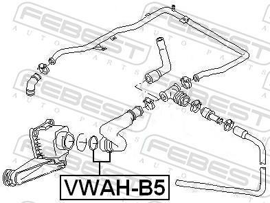 Tubagem do ar comprimido FEBEST ref. VWAH-B5