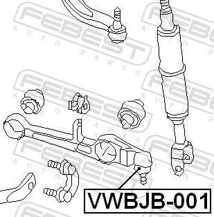 Kit de réparation, rotule de suspension (Rotule de pivot) FEBEST ref. VWBJB-001