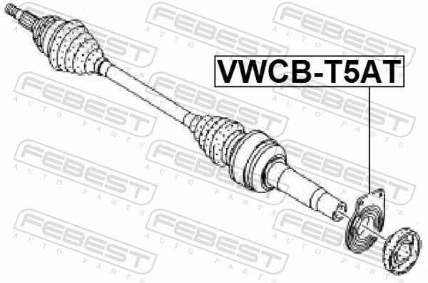 Rolamento eixo balanceador FEBEST ref. VWCB-T5AT