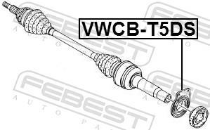Palier, arbre moteur FEBEST ref. VWCB-T5DS