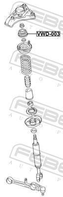 Almohadilla de tope, suspensión FEBEST ref. VWD-003