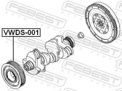 Polia do amortecedor FEBEST ref. VWDS-001