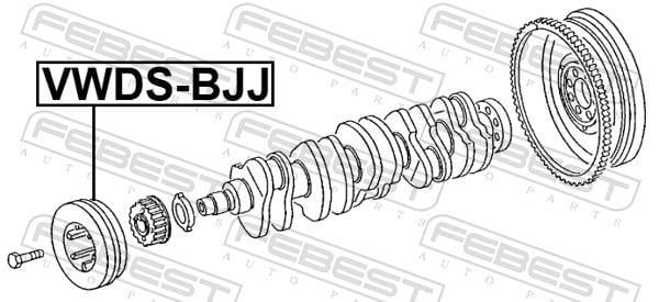 Polia do amortecedor FEBEST ref. VWDS-BJJ
