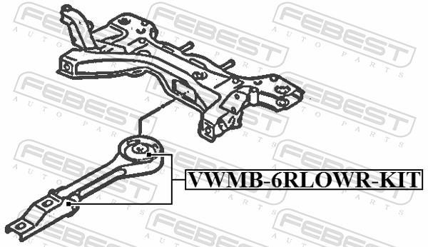 Suporte do motor FEBEST ref. VWMB-6RLOWR-KIT