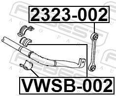 Rolamento de barra estabilizadora FEBEST ref. VWSB-002