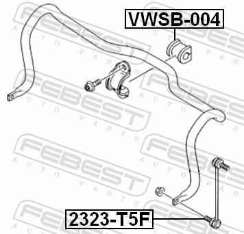 Rolamento de barra estabilizadora FEBEST ref. VWSB-004