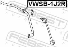 Suspension, stabilisateur FEBEST ref. VWSB-1J2R