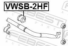 Rolamento de barra estabilizadora FEBEST ref. VWSB-2HF