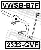 Suspension, stabilisateur FEBEST VWSB-B7F