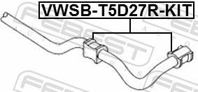 Suspension, stabilisateur FEBEST ref. VWSB-T5D27R-KIT