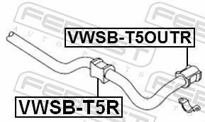 Suspension, stabilisateur FEBEST ref. VWSB-T5OUTR