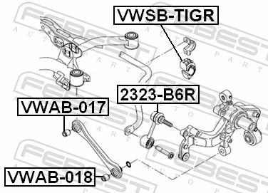 Suspension, stabilisateur FEBEST ref. VWSB-TIGR