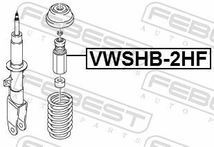 Fuelle de amortiguador FEBEST ref. VWSHB-2HF