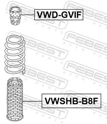 Soufflet d'amortisseur FEBEST ref. VWSHB-B8F