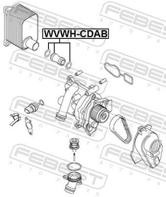 Durite de radiateur (Durite de refroidissement) FEBEST VWWH-CDAB