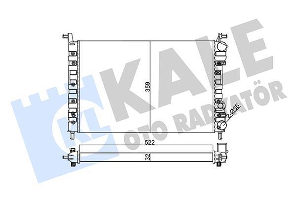 Radiador, refrigeración del motor KALE ref. 102400