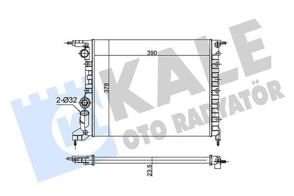 Radiador, refrigeración del motor KALE ref. 126600