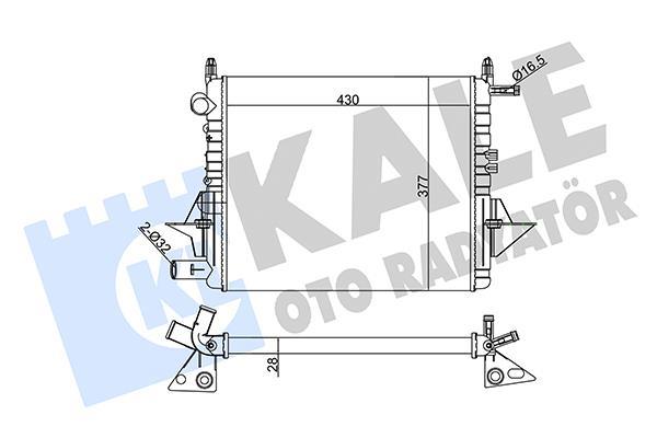 Radiador, refrigeración del motor KALE ref. 130400